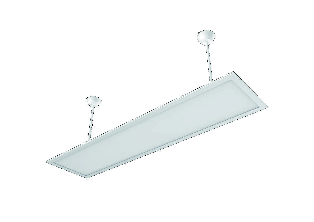 Suspended rectangular classroom luminaire