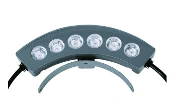 Curved MY-CG family fixture with visible optics and mounting arms