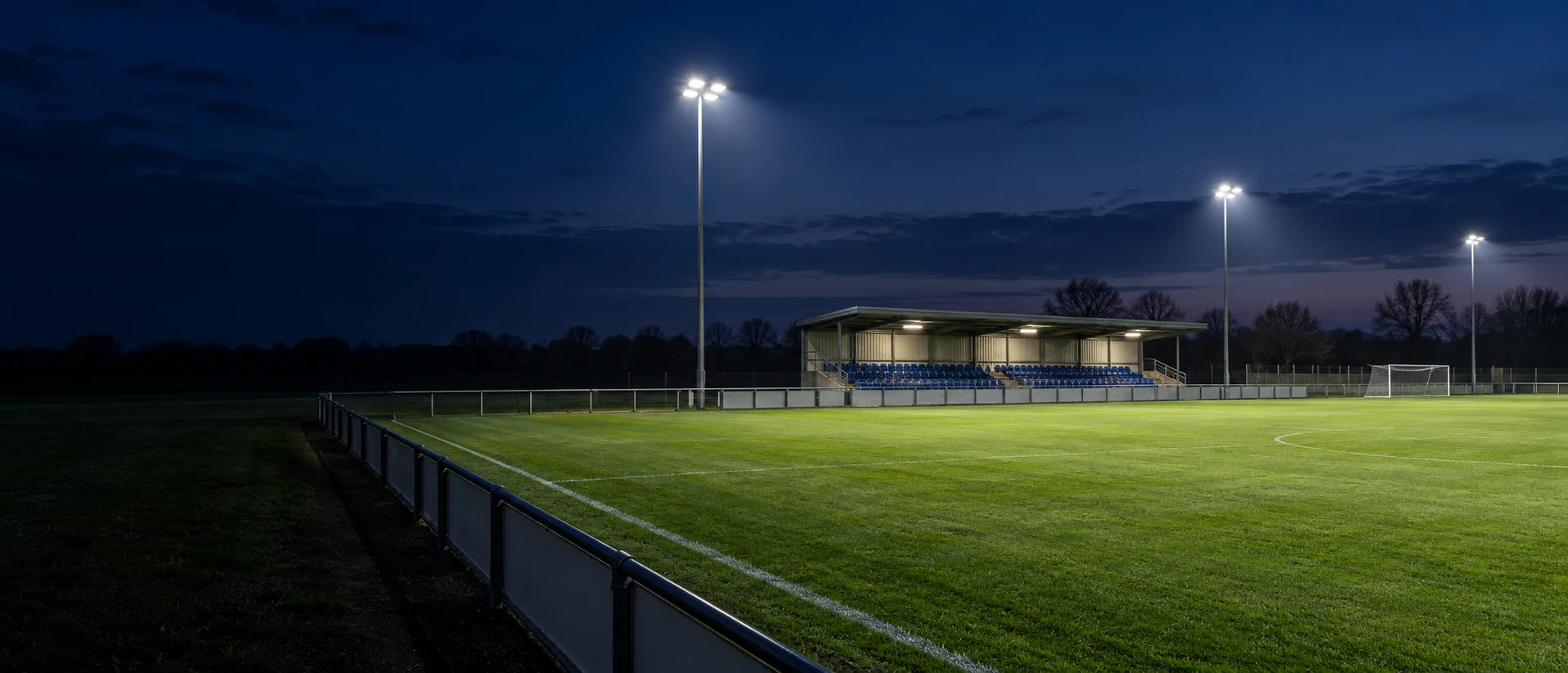 Football field lighting scene