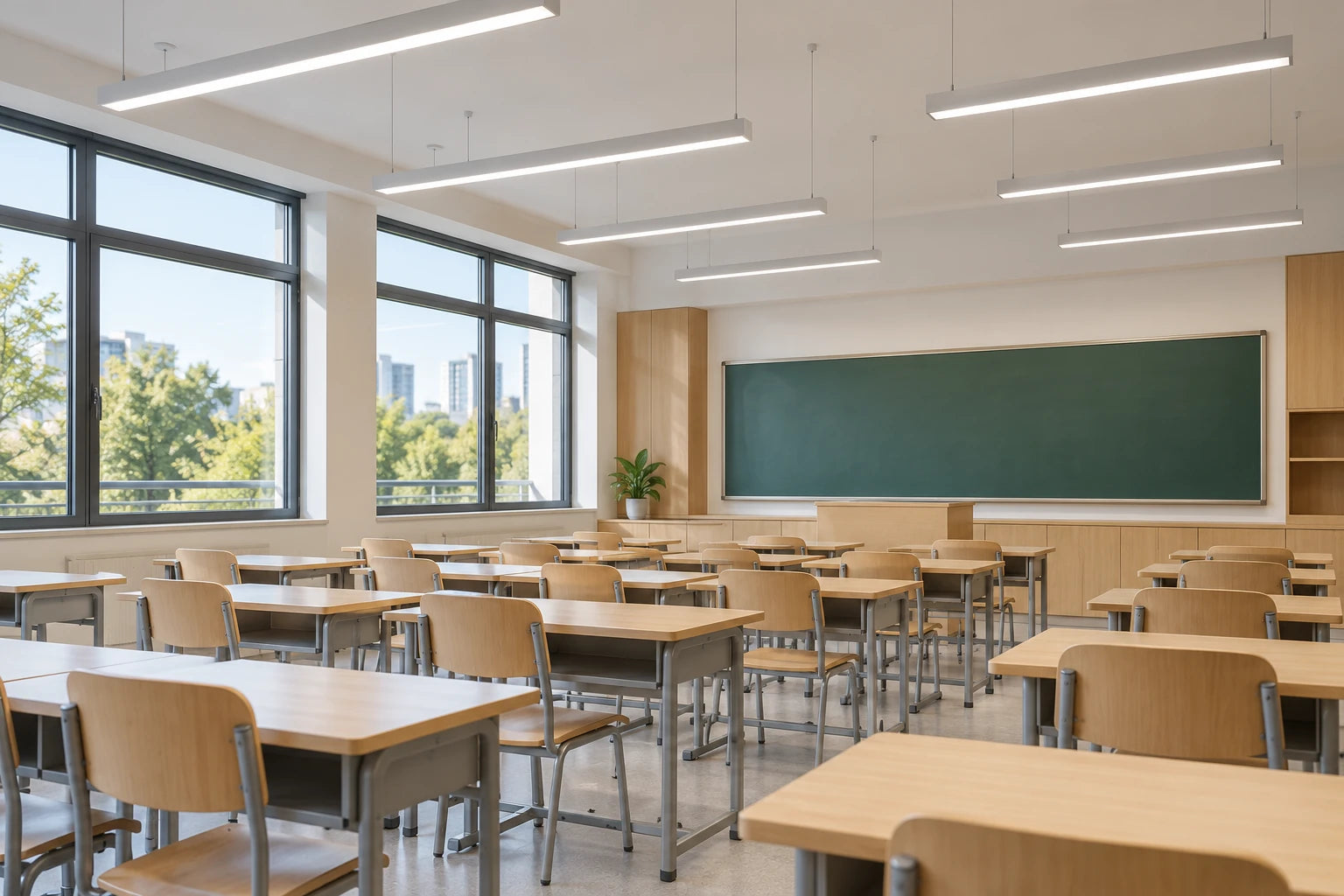 Classroom lighting scene